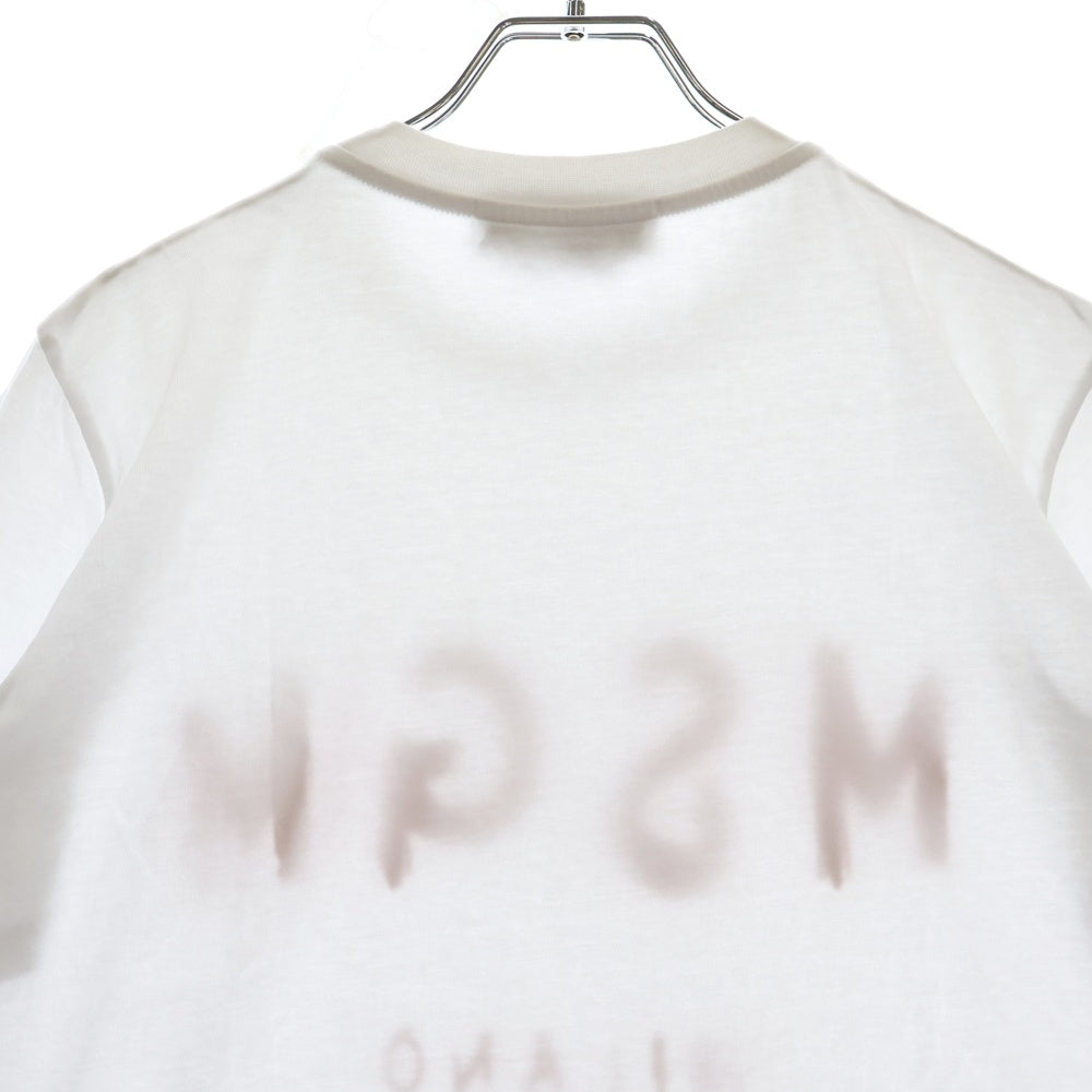MSGM(エムエスジーエム) ブラッシュロゴ 半袖Tシャツ 3241MDM510 ホワイト