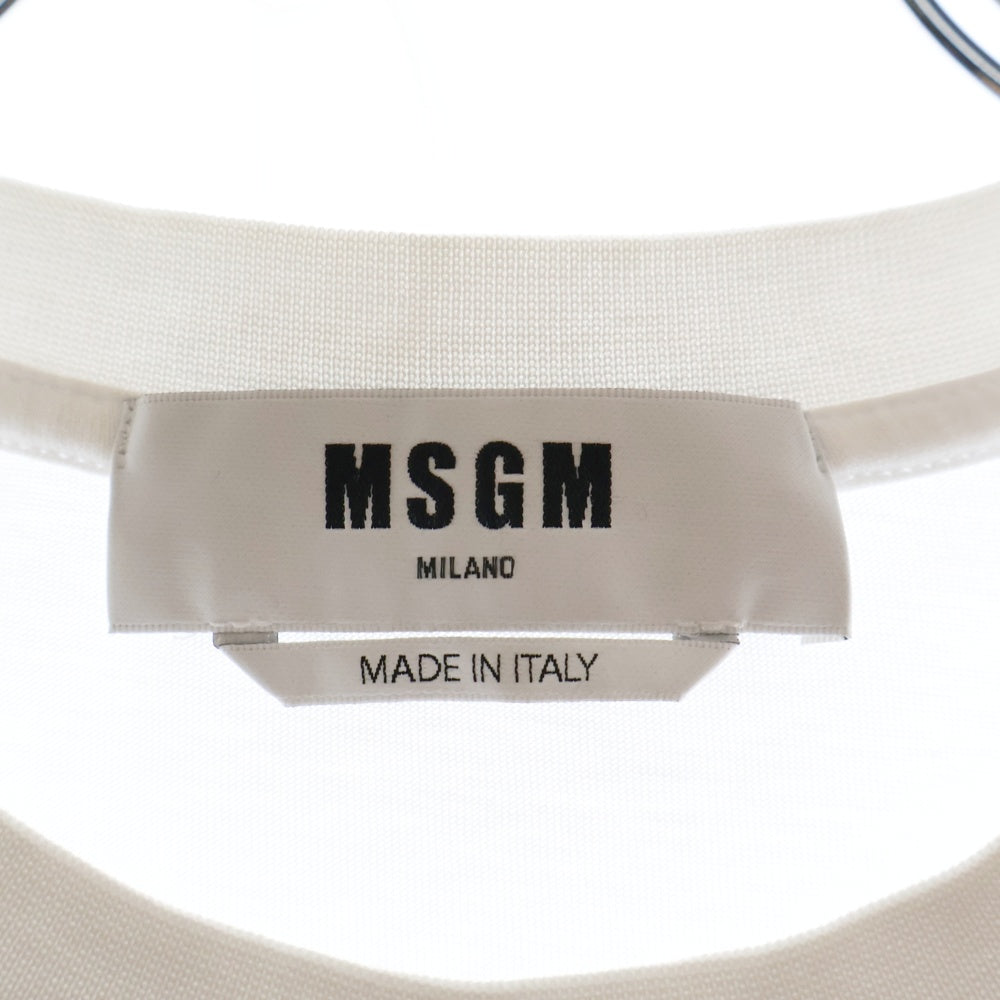 MSGM(エムエスジーエム) ブラッシュロゴ 半袖Tシャツ 3241MDM510 ホワイト