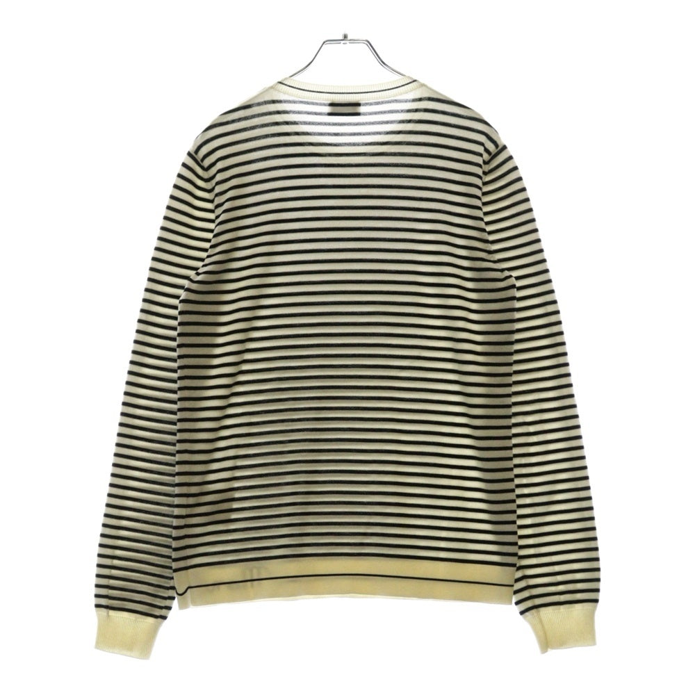 MONCLER(モンクレール) GIROCOLLO TRICOT H10939C00010 M1594 ボーダーニットセーター ホワイト/ブラック