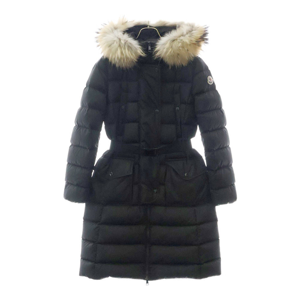 MONCLER(モンクレール) 21AW KHLOE GIUBBOTTO G20931C51202 68065 ベルト付きダウンコート ブラック レディース