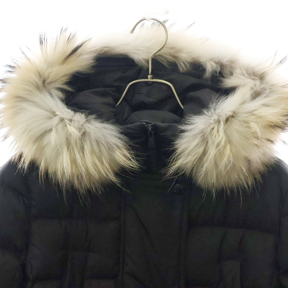 MONCLER(モンクレール) 21AW KHLOE GIUBBOTTO G20931C51202 68065 ベルト付きダウンコート ブラック レディース