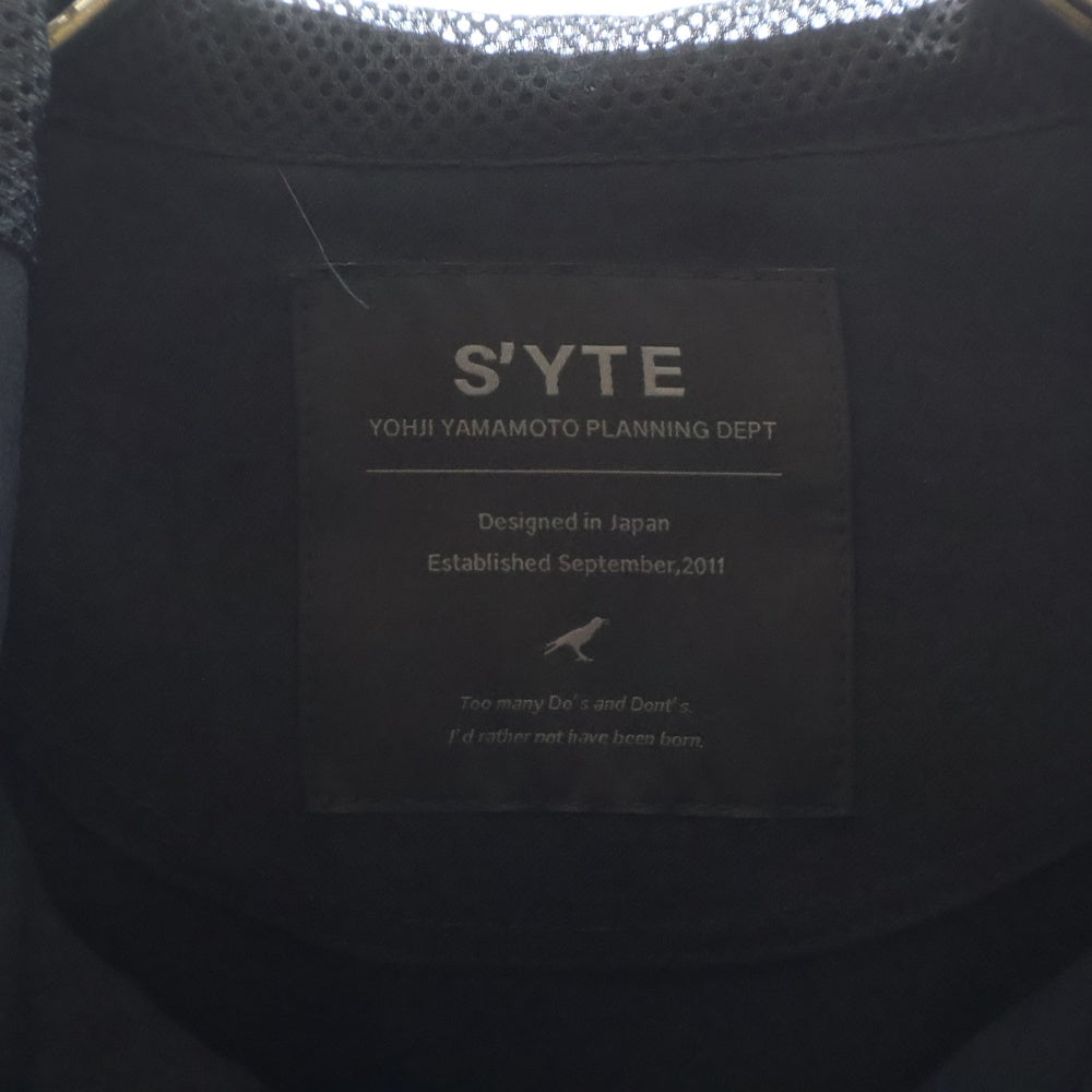 s'yte(サイト) 23SS ジップアップフーディブルゾン ジャケット ブラック UI-Y08-904
