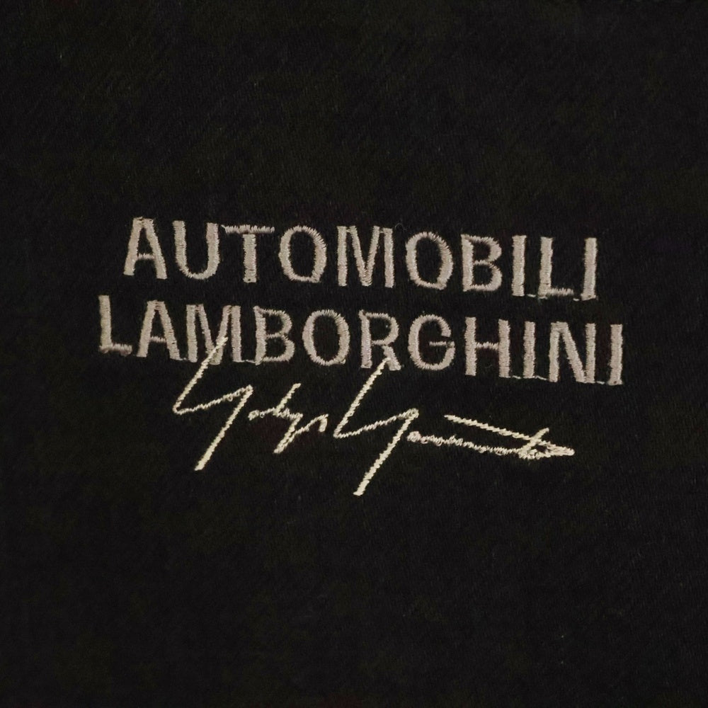 Yohji Yamamoto POUR HOMME(ヨウジヤマモト プールオム) ×Lamborghini Embroidery Coat HR-C50-898 ランボルギーニ プリント ジップアップ フード コート ブラック
