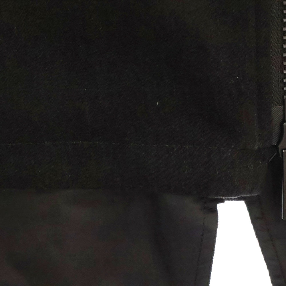 Yohji Yamamoto POUR HOMME(ヨウジヤマモト プールオム) ×Lamborghini Embroidery Coat HR-C50-898 ランボルギーニ プリント ジップアップ フード コート ブラック