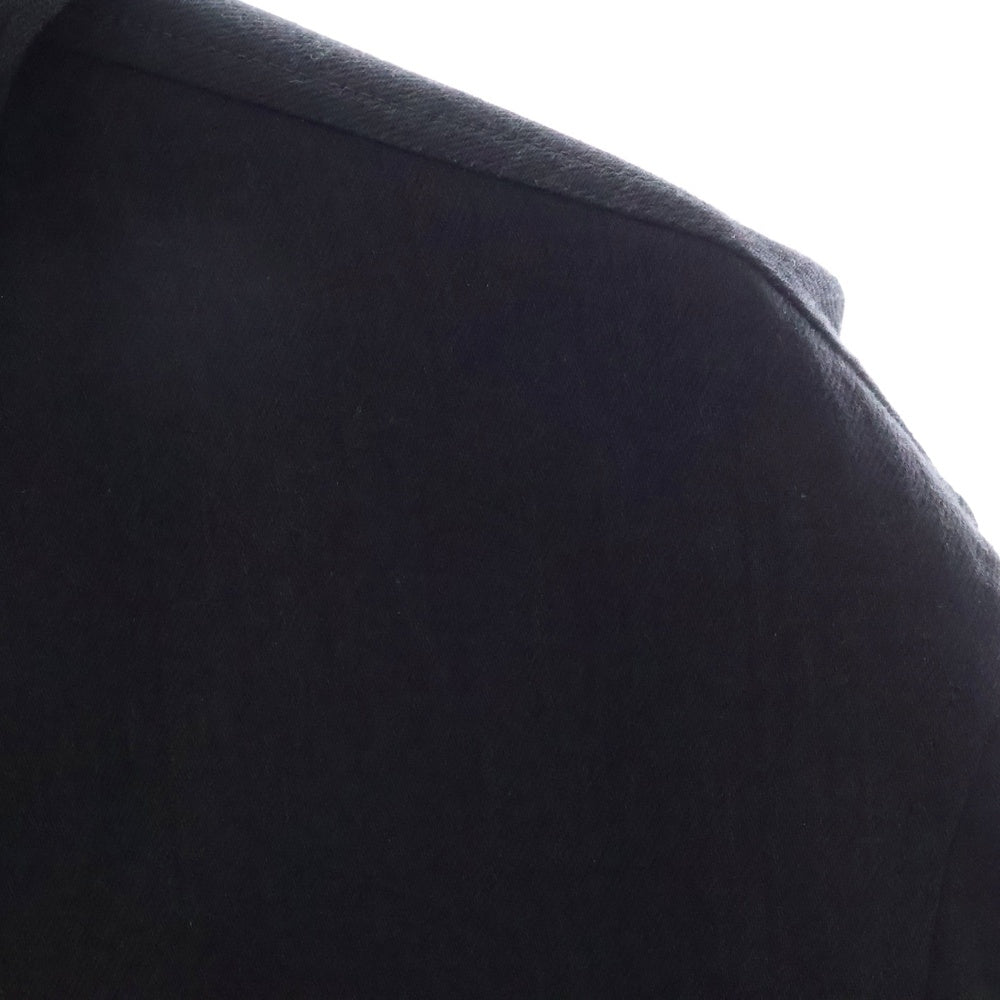 Yohji Yamamoto POUR HOMME(ヨウジヤマモト プールオム) ×Lamborghini Embroidery Coat HR-C50-898 ランボルギーニ プリント ジップアップ フード コート ブラック
