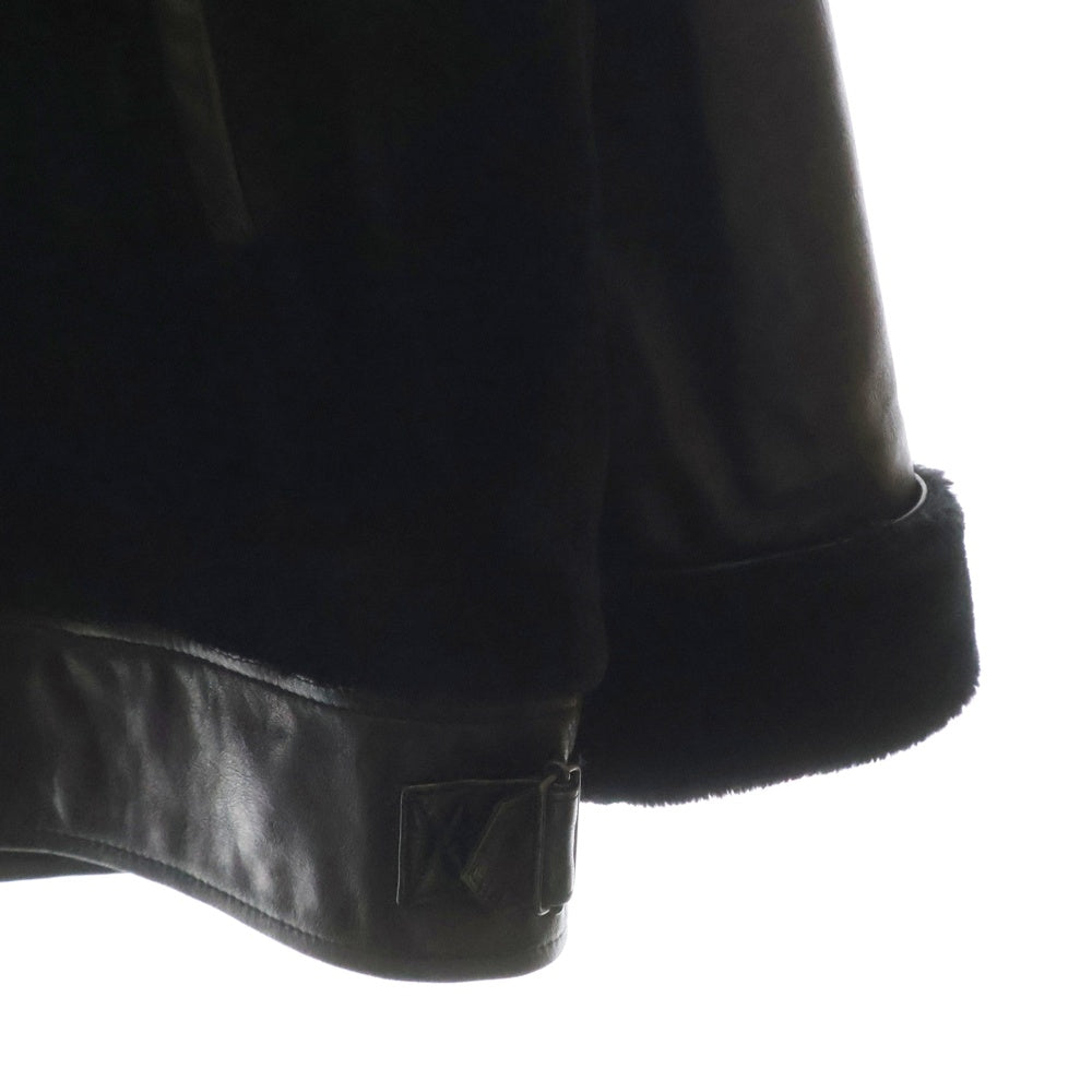 s'yte(サイト) Sheepskin Shawl Collar Grizrry Jacket UV-Y03-700 シープスキン ショールカラー グリズリージャケット ブラック