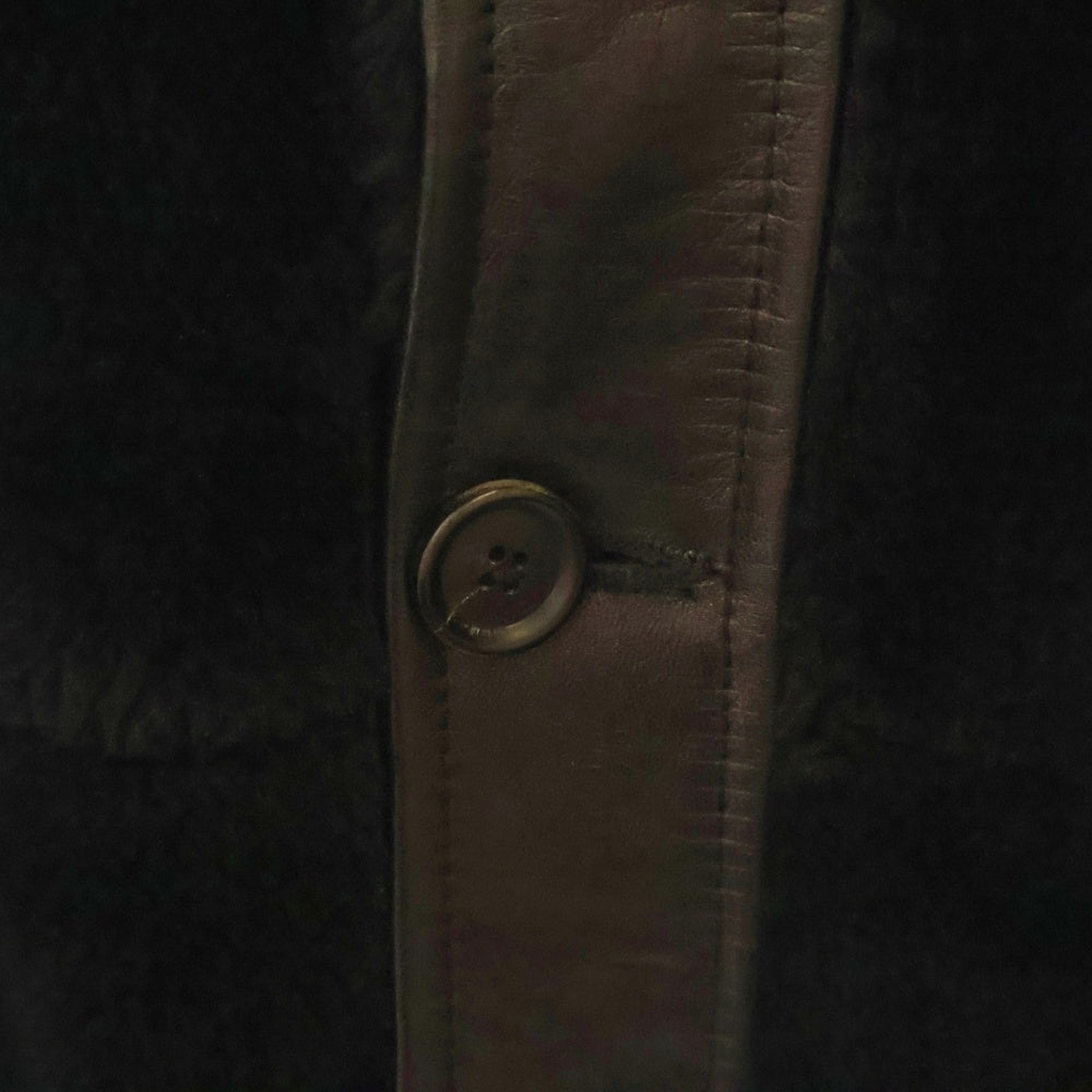 s'yte(サイト) Sheepskin Shawl Collar Grizrry Jacket UV-Y03-700 シープスキン ショールカラー グリズリージャケット ブラック