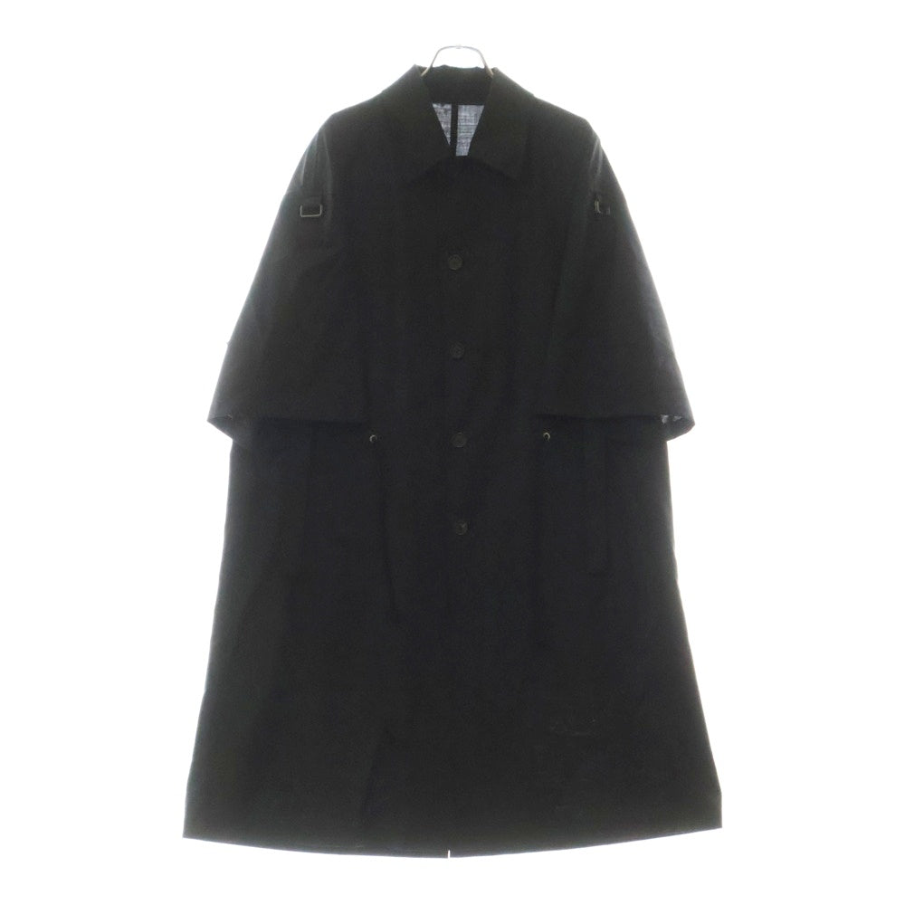 s'yte(サイト) COAT WITH SHIRT-STYLE COLLAR UI-C01-100 シャツスタイルコート ブラック