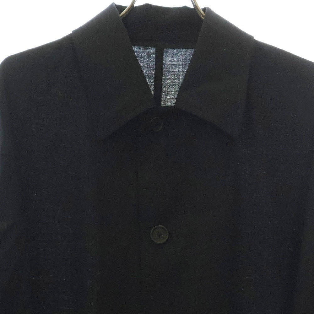s'yte(サイト) COAT WITH SHIRT-STYLE COLLAR UI-C01-100 シャツスタイルコート ブラック