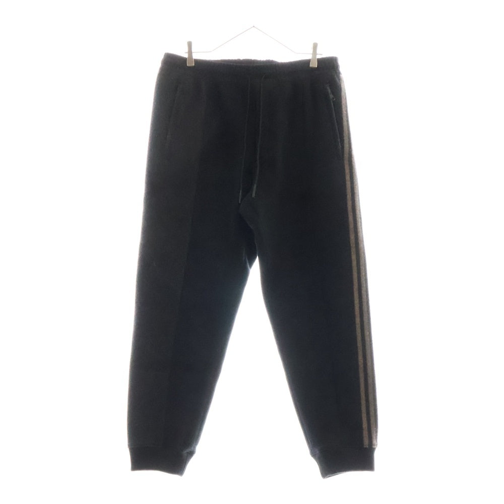 Y-3(ワイスリー) ENG STRPS STRGHT L PANTS スリーストライプ ウールメルトンパンツ ブラック