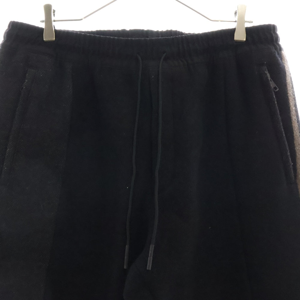 Y-3(ワイスリー) ENG STRPS STRGHT L PANTS スリーストライプ ウールメルトンパンツ ブラック