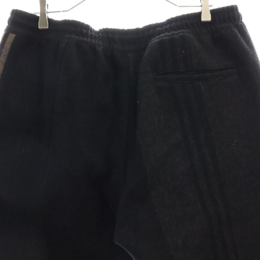 Y-3(ワイスリー) ENG STRPS STRGHT L PANTS スリーストライプ ウールメルトンパンツ ブラック