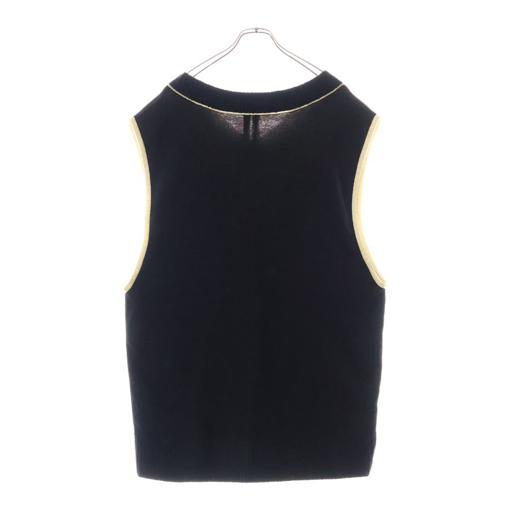 Y-3(ワイスリー) LOGO KNIT VEST IL4619 Vネック ロゴ ニットベスト ブラック