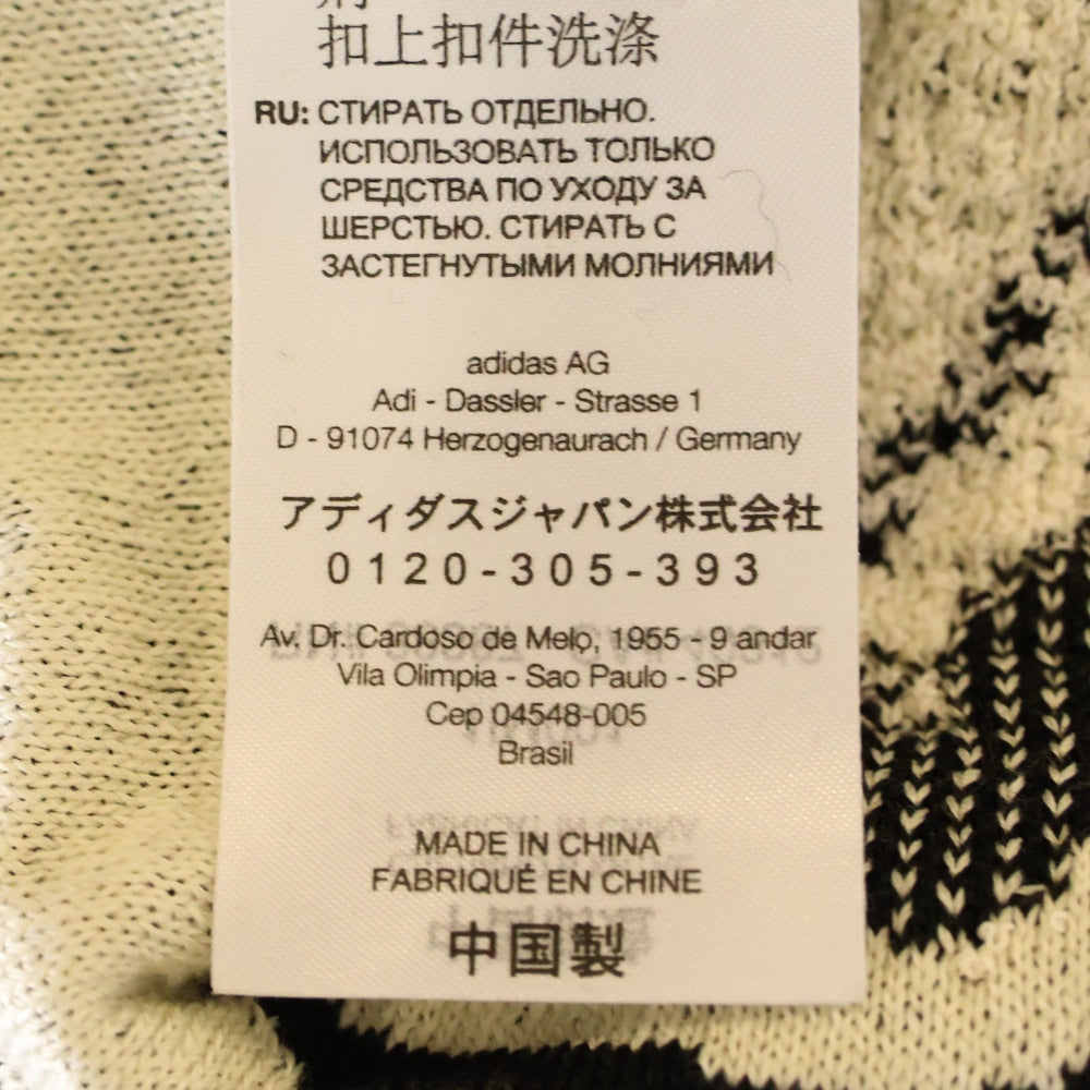 Y-3(ワイスリー) LOGO KNIT LOOSE FIT CARDIGAN H44809 Vネック ロゴ ニットカーディガン ブラック