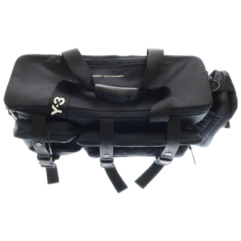 Y-3(ワイスリー) MOBILE ARCHIVE HOLD ALL HG8441 ロゴプリント ボストンバッグ ブラック