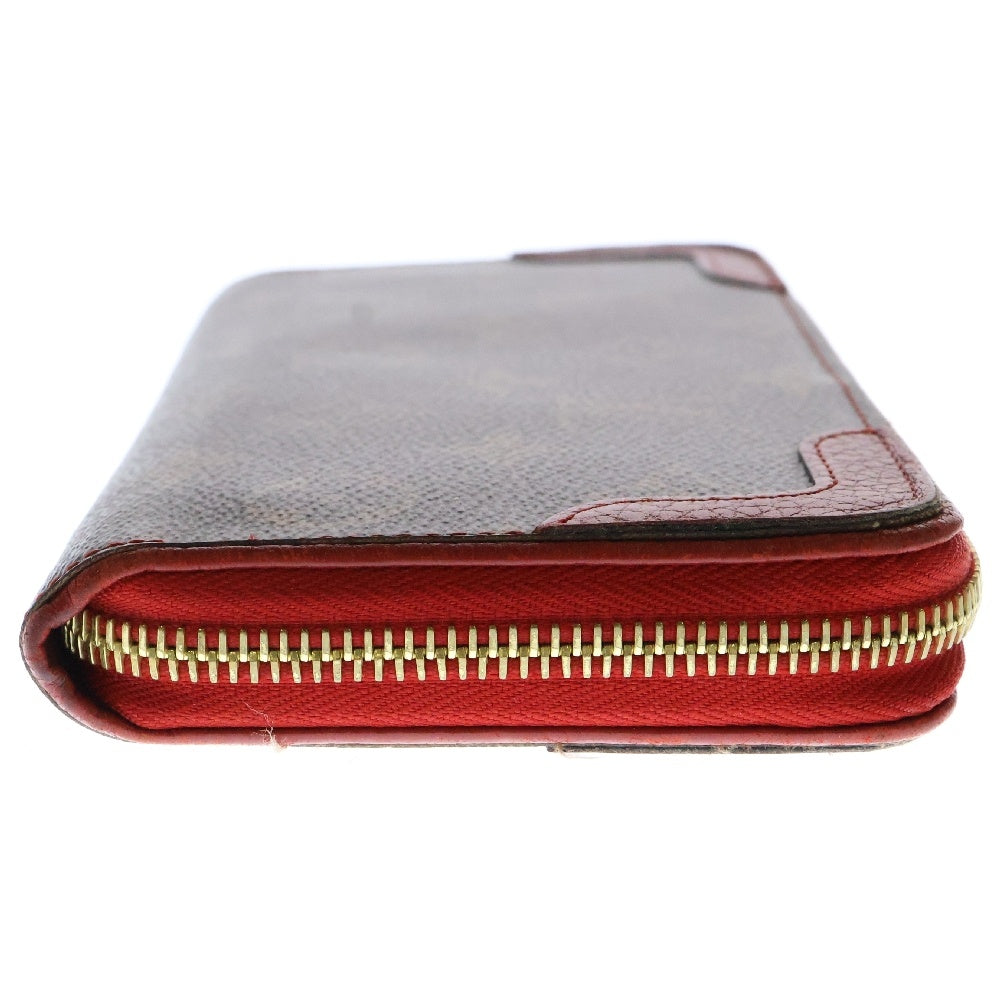 LOUIS VUITTON(ルイヴィトン) モノグラム ジッピー ウォレット レティーロ レザー ウォレット 長財布 ブラウン/レッド レディース M61854