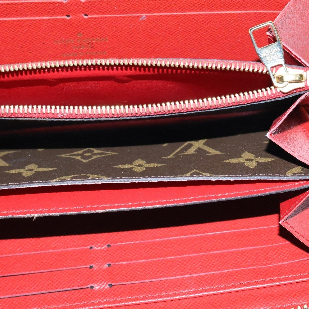 LOUIS VUITTON(ルイヴィトン) モノグラム ジッピー ウォレット レティーロ レザー ウォレット 長財布 ブラウン/レッド レディース M61854