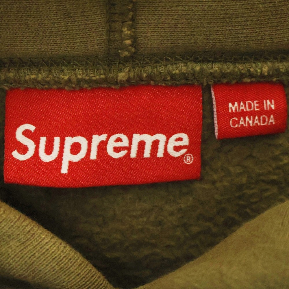 SUPREME(シュプリーム) 16AW Chrome Classic Logo Hooded Sweatshirt クローム クラシックロゴ フーデッドスウェットシャツ プルオーバー パーカー フーディ カーキ
