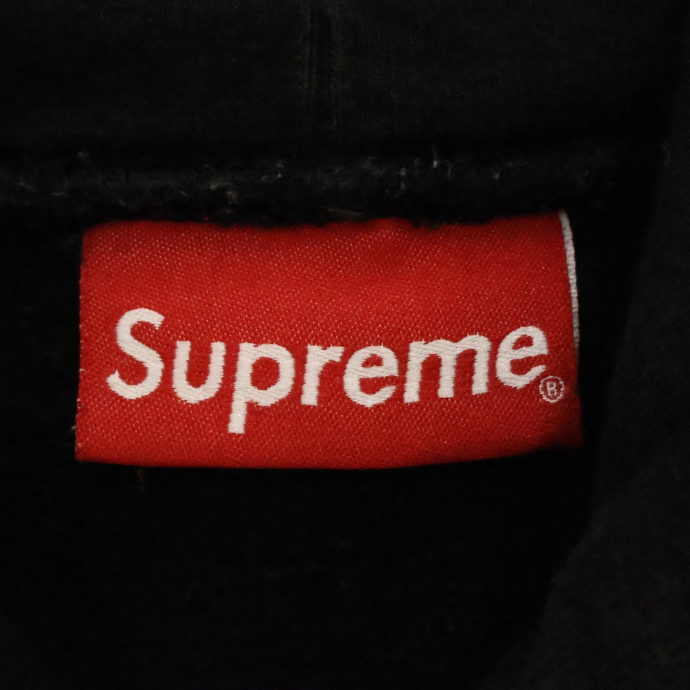 SUPREME(シュプリーム) 18AW Paneled Hooded Sweatshirt フードロゴ スウェット プルオーバーパーカー フーディ ブラック