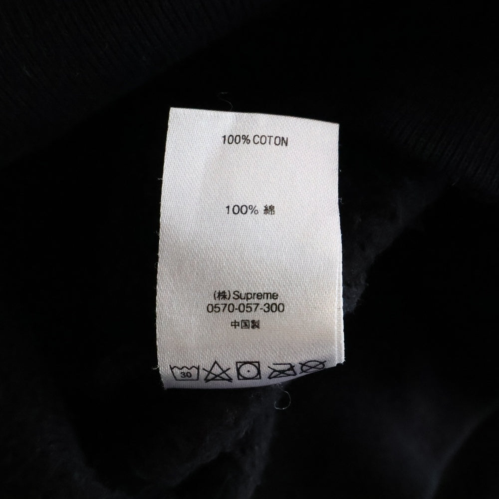 SUPREME(シュプリーム) 18AW Paneled Hooded Sweatshirt フードロゴ スウェット プルオーバーパーカー フーディ ブラック
