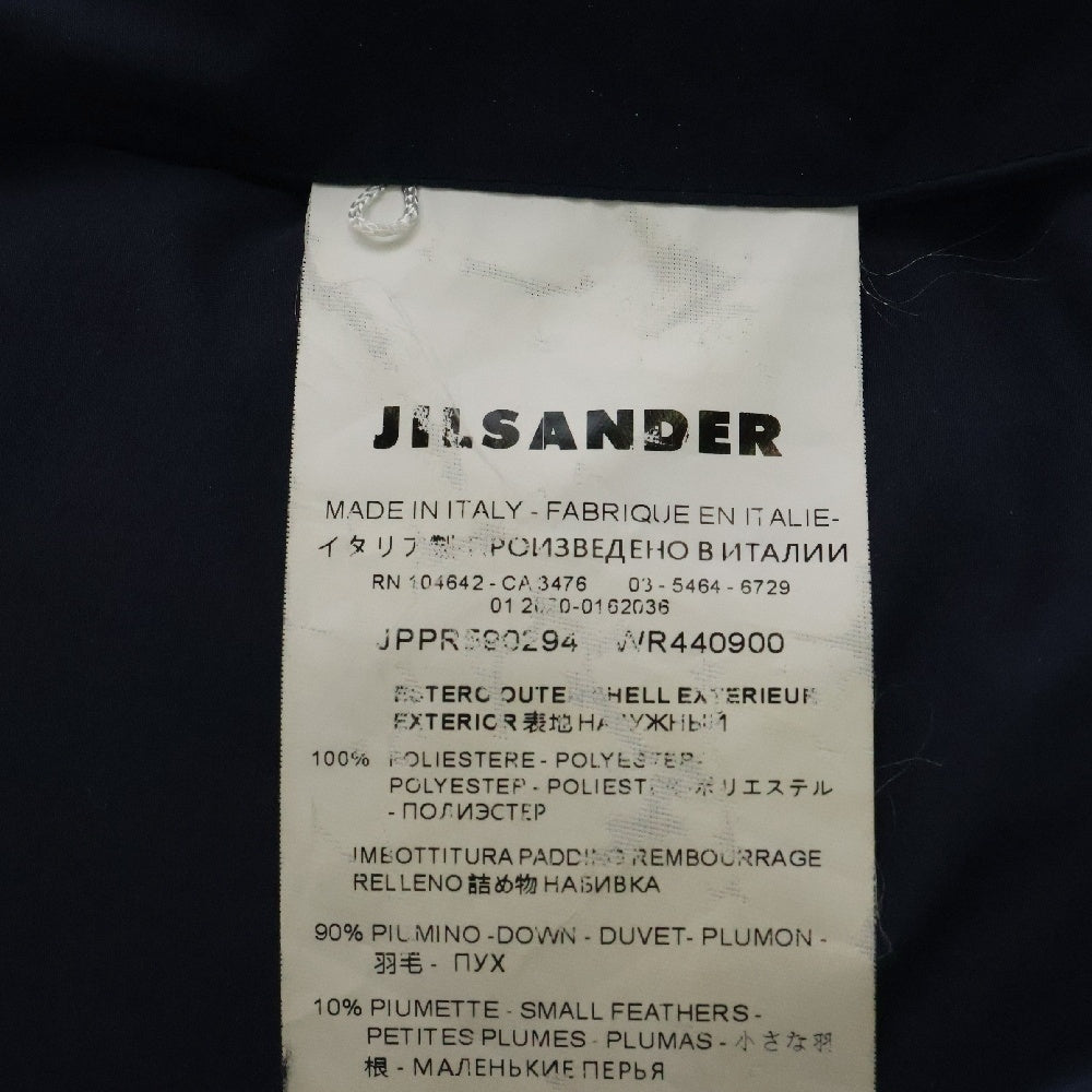 JIL SANDER +(ジルサンダープラス) DOWN SCARF ダウン スカーフ ポリエステル マフラー ネイビー JPPR590294