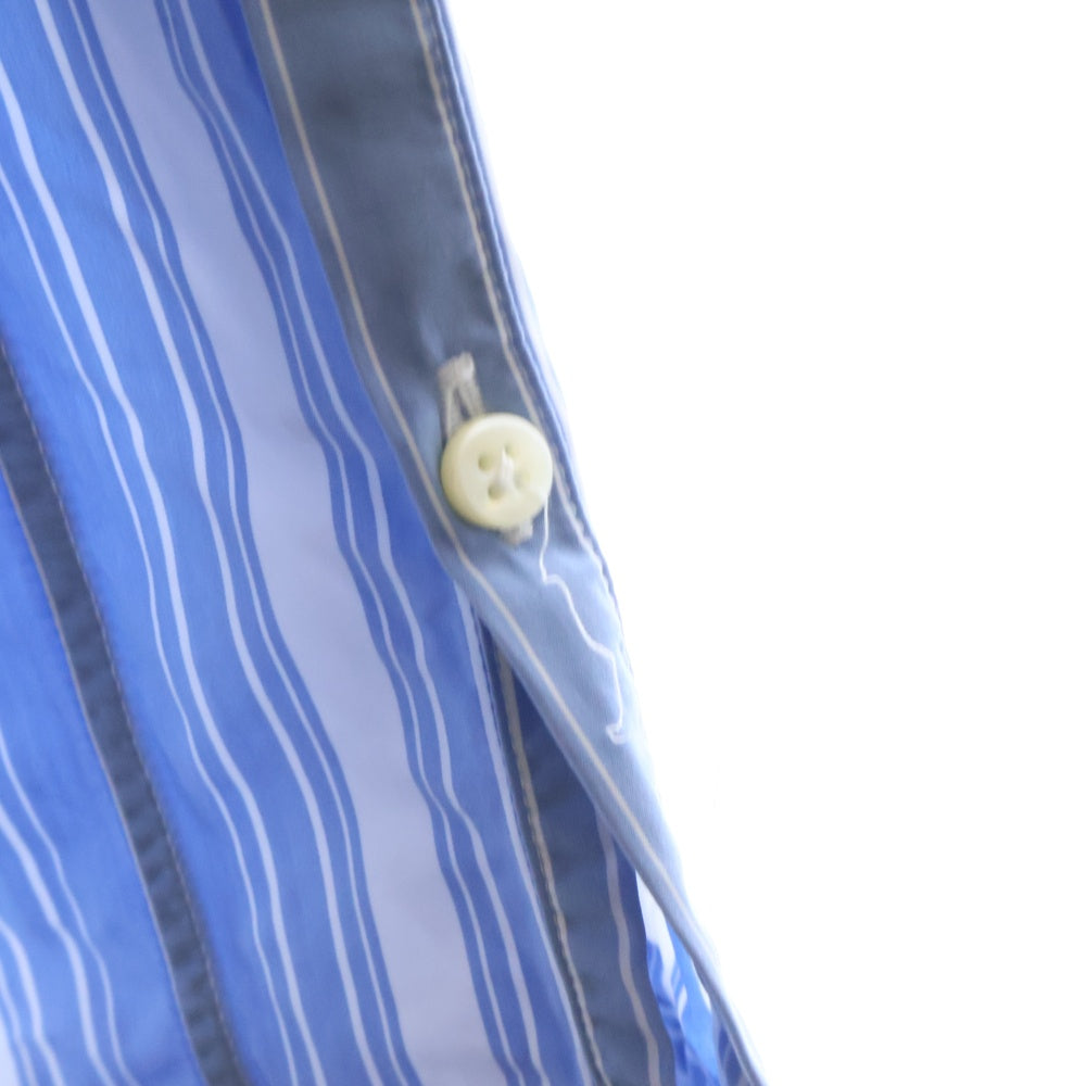 JIL SANDER(ジルサンダー) 20SS ストライプ スタンドカラー長袖シャツ ブルー/ホワイト JSPO602505
