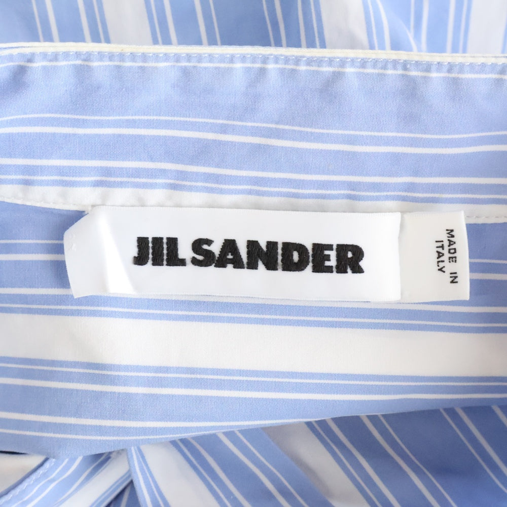 JIL SANDER(ジルサンダー) 20SS ストライプ スタンドカラー長袖シャツ ブルー/ホワイト JSPO602505