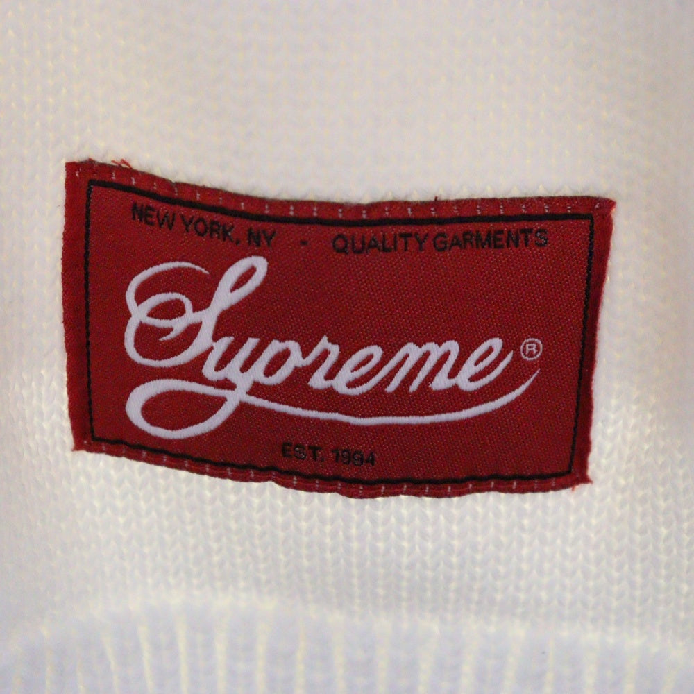 SUPREME(シュプリーム) 25SS Sport Zip Up Hooded Sweater ナンバリング ジップアップジャケット ニット フーディ ホワイト