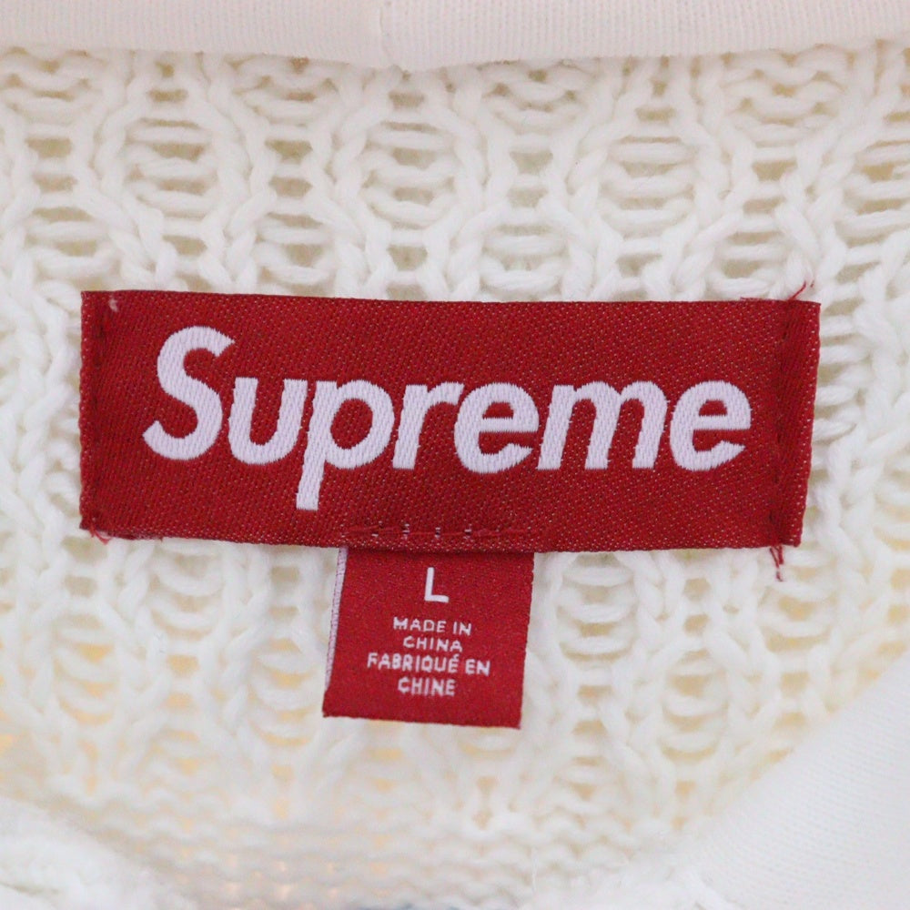 SUPREME(シュプリーム) 25SS Sport Zip Up Hooded Sweater ナンバリング ジップアップジャケット ニット フーディ ホワイト