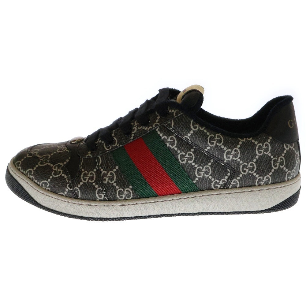 GUCCI(グッチ) スクリーナー GGマーモント シェリーライン レザー ローカット スニーカー グレー 763525