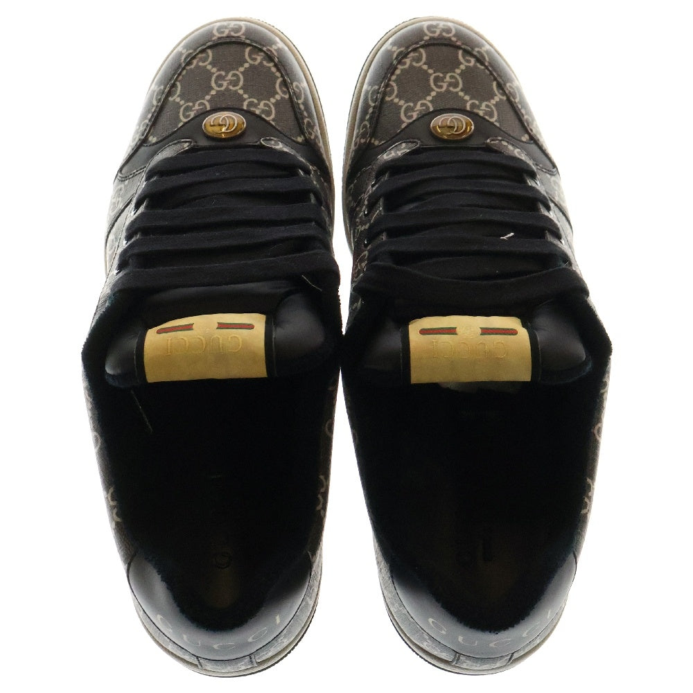 GUCCI(グッチ) スクリーナー GGマーモント シェリーライン レザー ローカット スニーカー グレー 763525