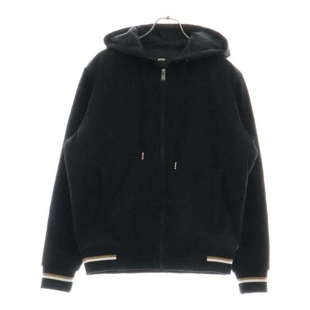 HUGO BOSS(ヒューゴボス) Full Zip Sweatshirt 10258156 ジップアップナイロンパーカー ジャケット ブラック