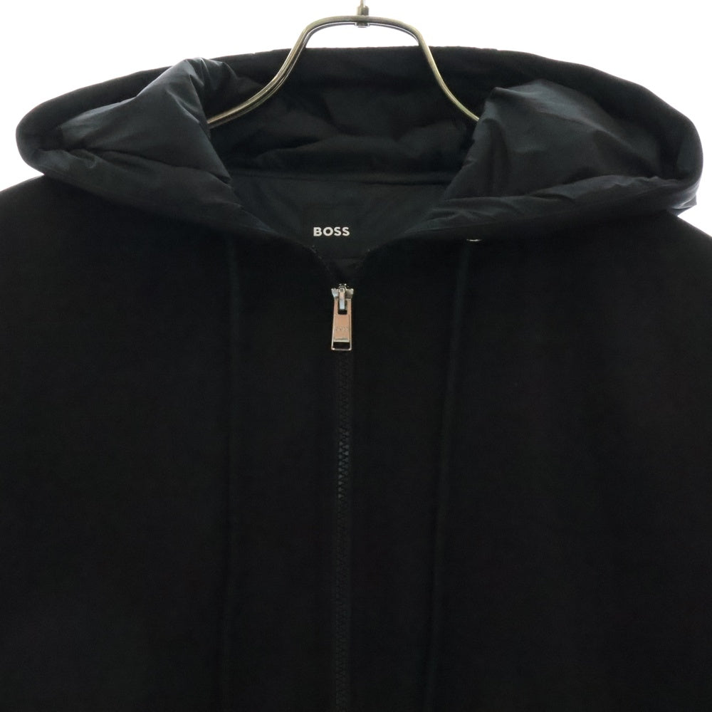 HUGO BOSS(ヒューゴボス) Full Zip Sweatshirt 10258156 ジップアップナイロンパーカー ジャケット ブラック