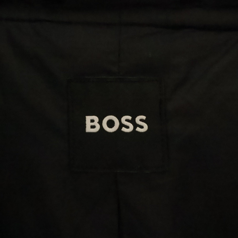 HUGO BOSS(ヒューゴボス) Full Zip Sweatshirt 10258156 ジップアップナイロンパーカー ジャケット ブラック