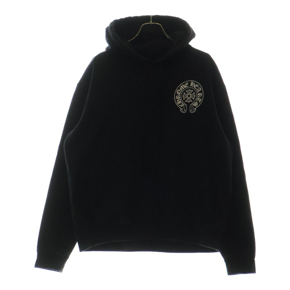 CHROME HEARTS(クロムハーツ) SWTSHRT PLVR 大阪限定 ホースシュープリントフーディ プルオーバースウェットパーカー ブラック