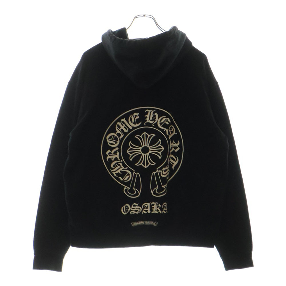 CHROME HEARTS(クロムハーツ) SWTSHRT PLVR 大阪限定 ホースシュープリントフーディ プルオーバースウェットパーカー ブラック