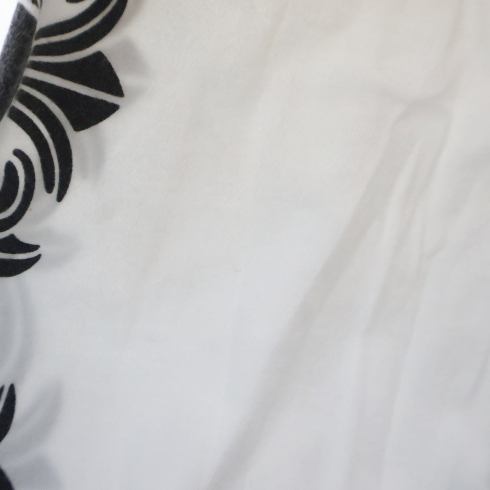 CHROME HEARTS(クロムハーツ) Horseshoe Arm Floral L/S Tee バックホースシュー アームフローラル 長袖Tシャツ ホワイト