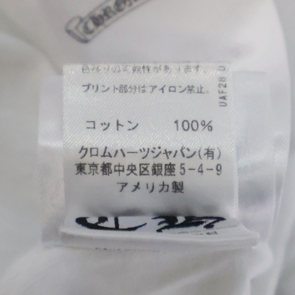 CHROME HEARTS(クロムハーツ) Horseshoe Arm Floral L/S Tee バックホースシュー アームフローラル 長袖Tシャツ ホワイト