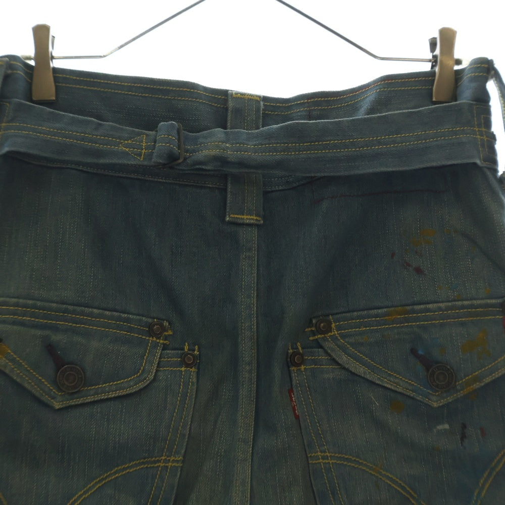 Levi's(リーバイス) シンチバック ボタンフライ ペイント デニムショーツ ハーフパンツ インディゴ EJ103-0002