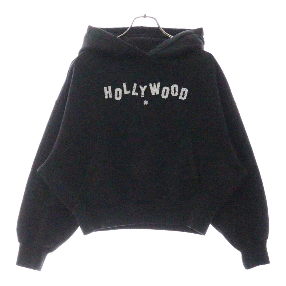 AMIRI(アミリ) HOLLYWOOD HOODIE AWJYHD1018 ハリウッドプリントフーディ スウェットパーカー ブラック