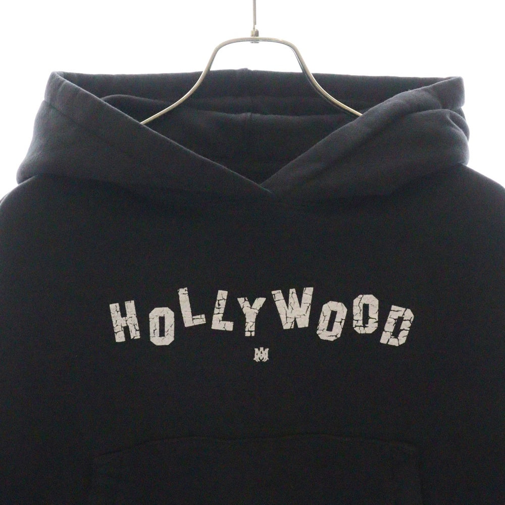AMIRI(アミリ) HOLLYWOOD HOODIE AWJYHD1018 ハリウッドプリントフーディ スウェットパーカー ブラック