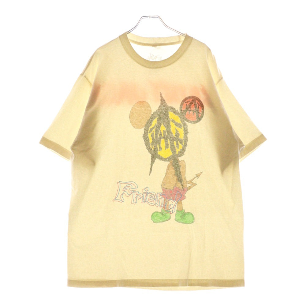 TRAVIS SCOTT(トラヴィススコット) 23SS ×SAINT MICHAEL UTOPIA TEE ×セントマイケル ユートピア プリント半袖Tシャツ ホワイト