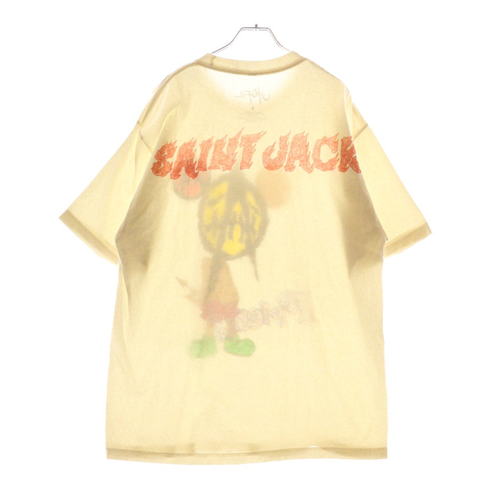 TRAVIS SCOTT(トラヴィススコット) 23SS ×SAINT MICHAEL UTOPIA TEE ×セントマイケル ユートピア プリント半袖Tシャツ ホワイト