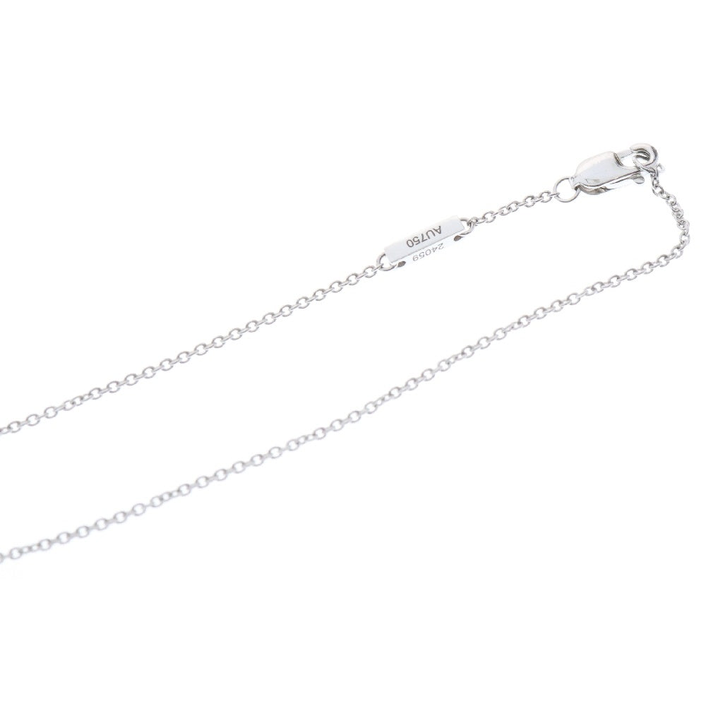 GRAFF(グラフ) K18WG スモール トラペゾイド クロスダイヤモンドネックレス ホワイトゴールド シルバー