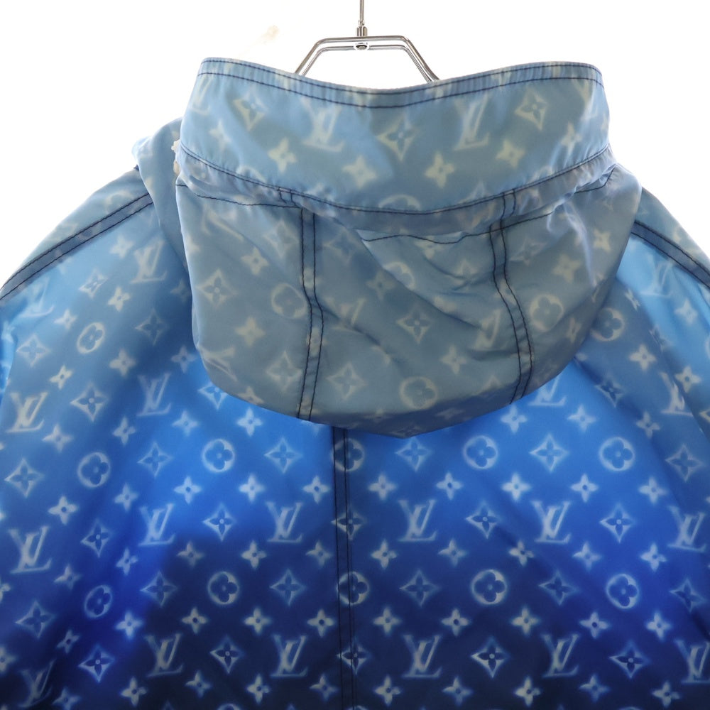 LOUIS VUITTON(ルイヴィトン) 23SS Long Hooded Zip-up Parka RW231W V69 FOOW44 モノグラムナイロンロングジップパーカー ネイビー/ブルー