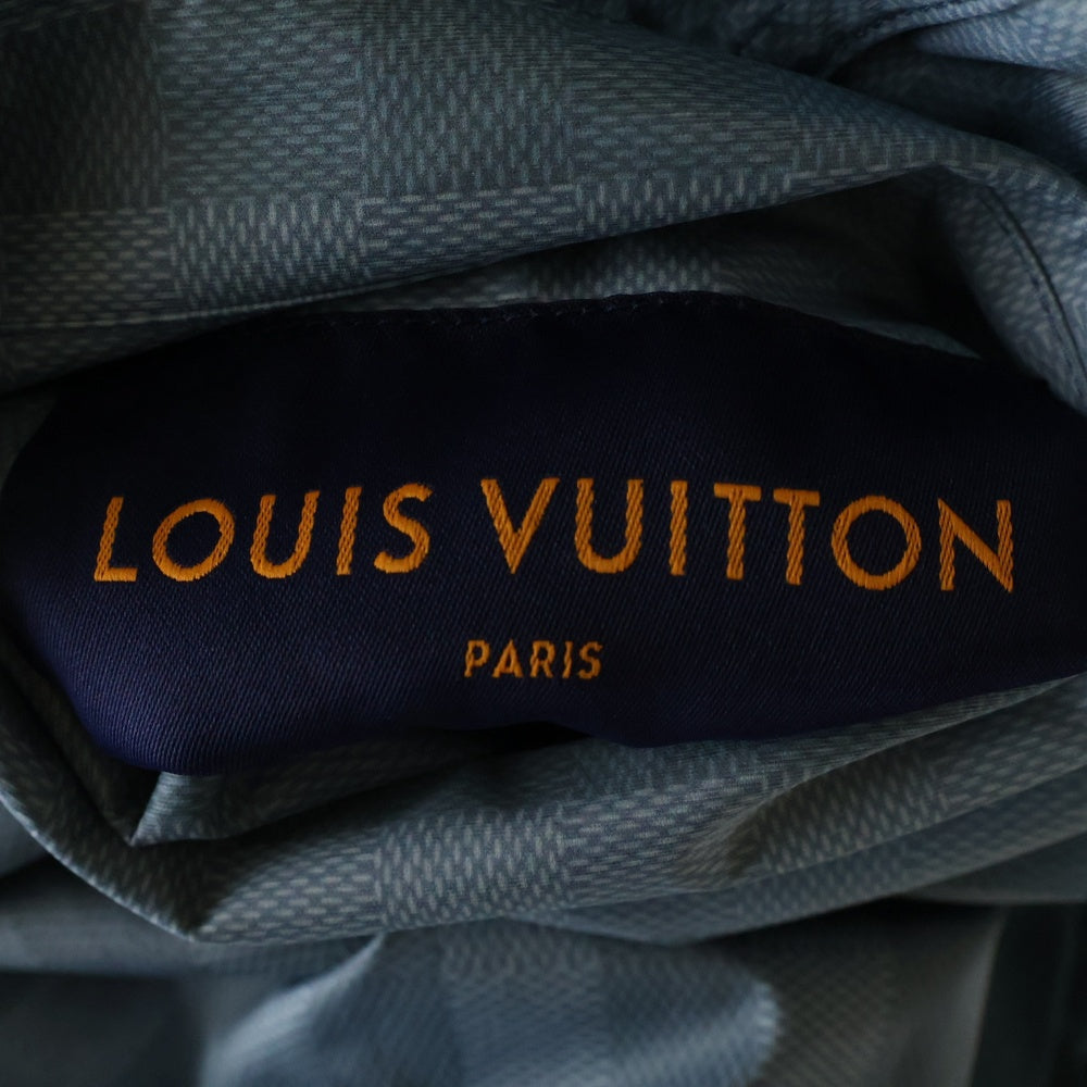 LOUIS VUITTON(ルイヴィトン) 22AW Damier Stripes Reversible Parka RM222V NF3 HNK05W リバーシブルダミエストライプナイロンパーカー ブルー