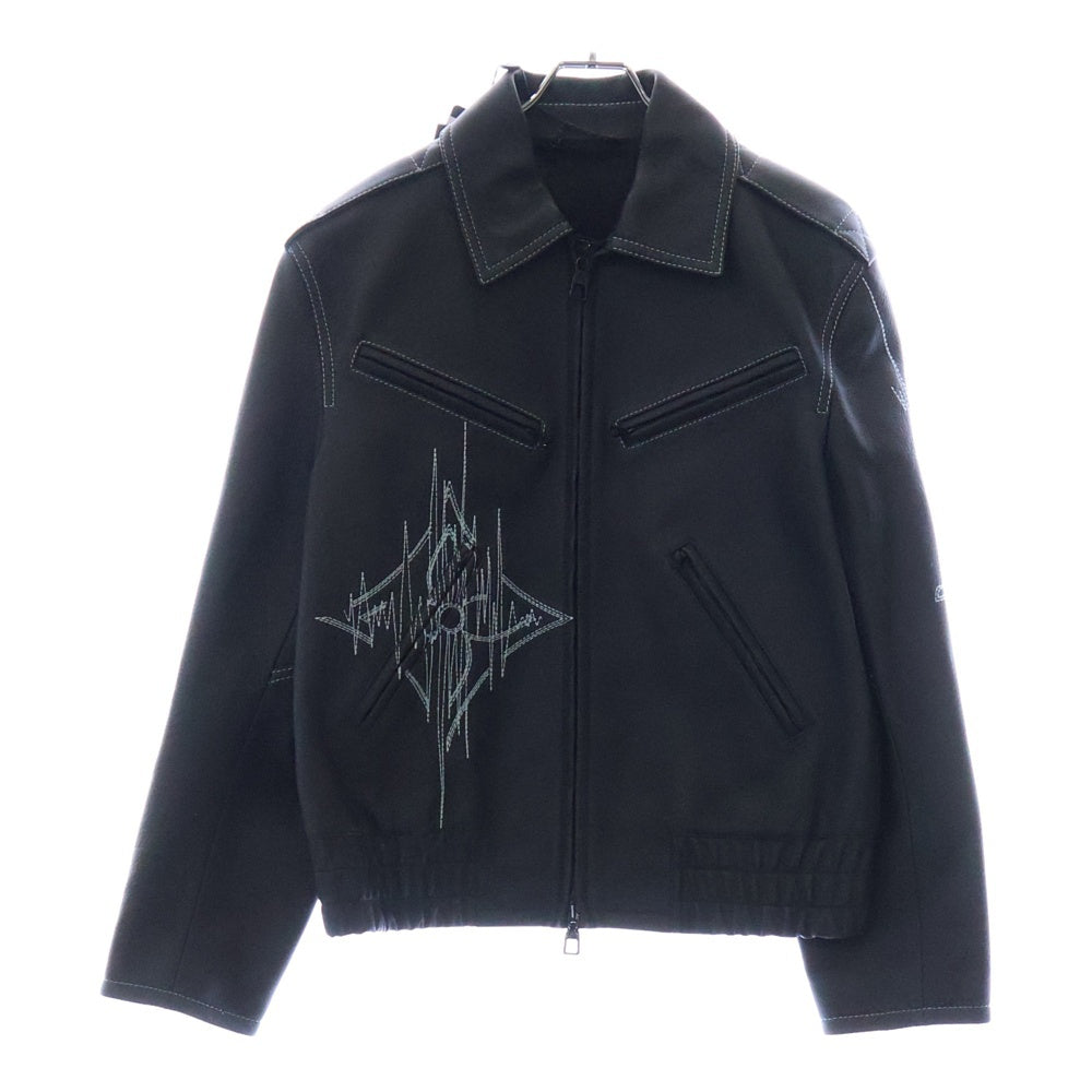 LOUIS VUITTON(ルイヴィトン) 23SS LV Frequency Chic Leather Blouson RM2319 VN6 HOL10E フリークエンシー シックレザーブルゾン ジャケット ブラック