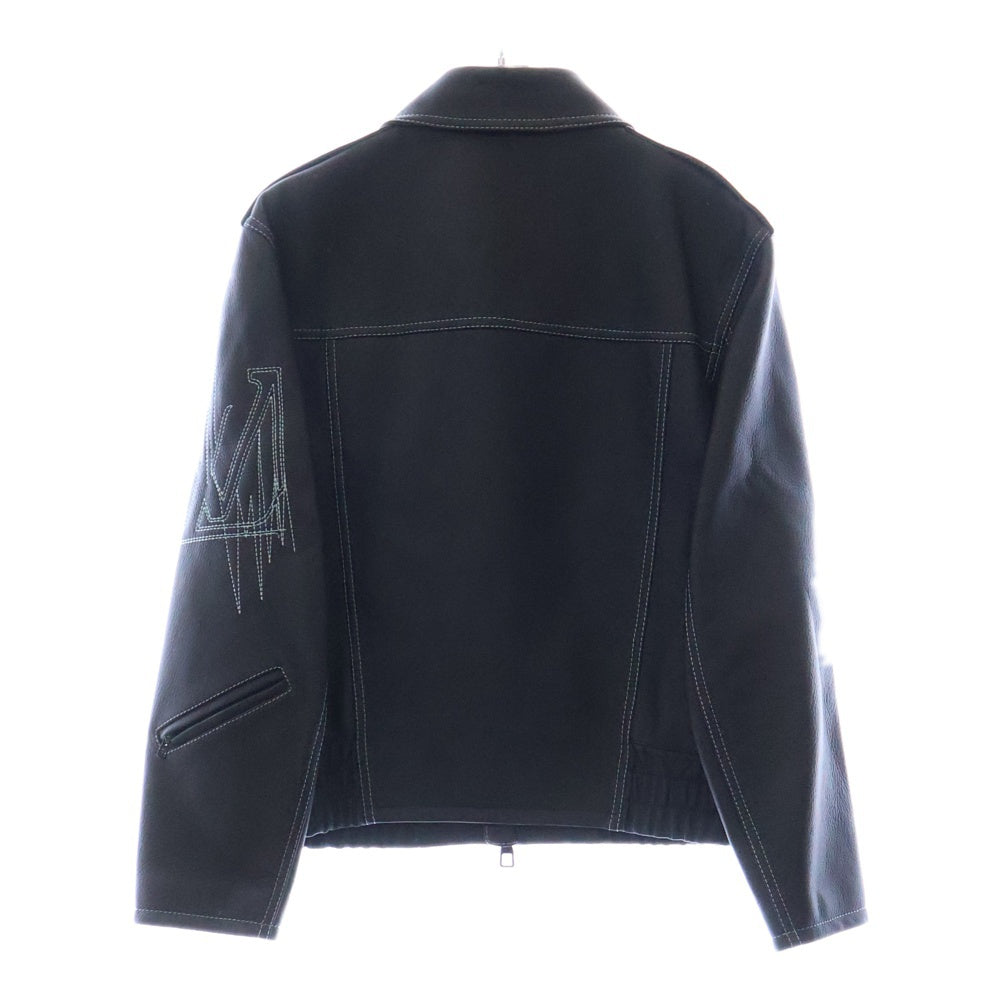 LOUIS VUITTON(ルイヴィトン) 23SS LV Frequency Chic Leather Blouson RM2319 VN6 HOL10E フリークエンシー シックレザーブルゾン ジャケット ブラック