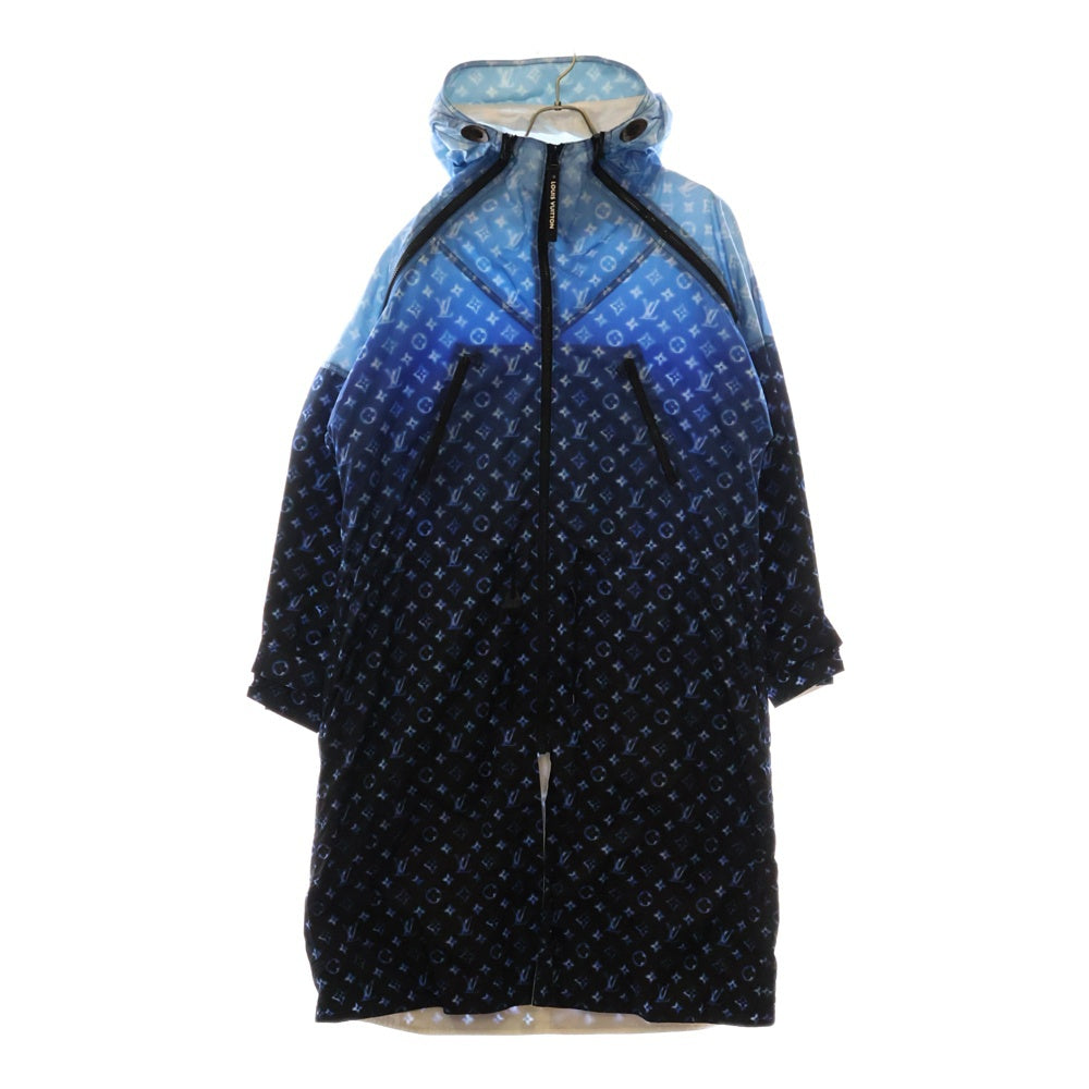 LOUIS VUITTON(ルイヴィトン) Long Hooded Zip-up Parka RW231W V69 FOOW44 モノグラムナイロンロングジップパーカー ブルー