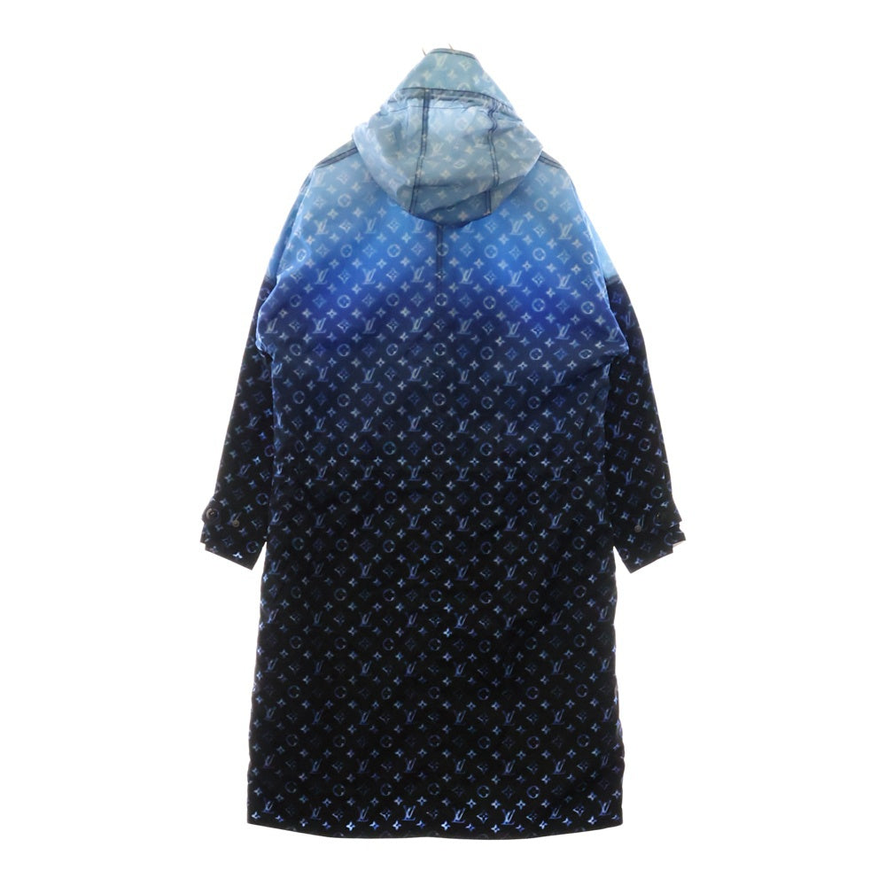 LOUIS VUITTON(ルイヴィトン) Long Hooded Zip-up Parka RW231W V69 FOOW44 モノグラムナイロンロングジップパーカー ブルー